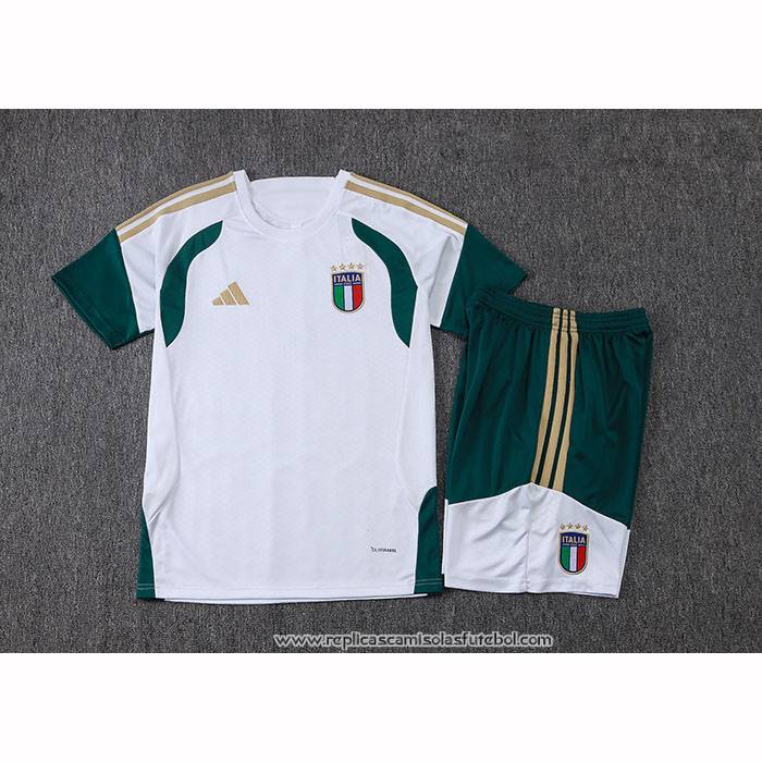 Fato de Treino Italia 2025-2026 Manga Curta Preto - Calcas Curta